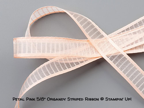 Petal Pink Organdy Striped Ribbon © Stampin' Up!