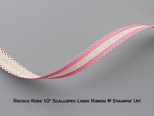 Rococo Rose Scalloped Linen Ribbon © Stampin' Up!