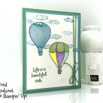 Stampin' Up! Above The Clouds Hot Air Balloons "Life is a Beautiful Ride" handmade card by Candy Ford of Stamp Candy