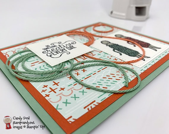 Stampin' Up! It Starts With Art bakers twine handmade card by Candy Ford of Stamp Candy