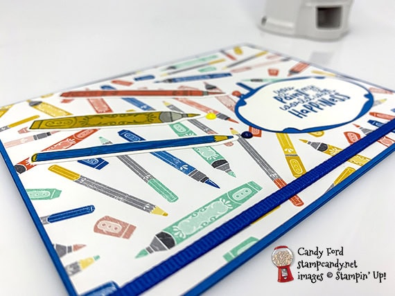 Stampin' Up! It Starts With Art markers and pencils handmade crafters card by Candy Ford of Stamp Candy