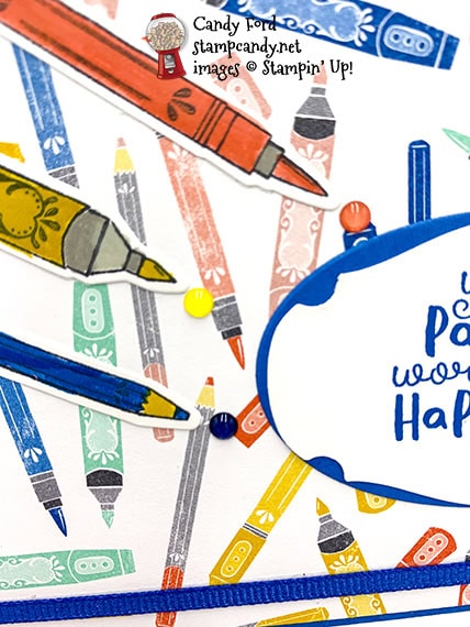 Stampin' Up! It Starts With Art markers and pencils handmade crafters card by Candy Ford of Stamp Candy