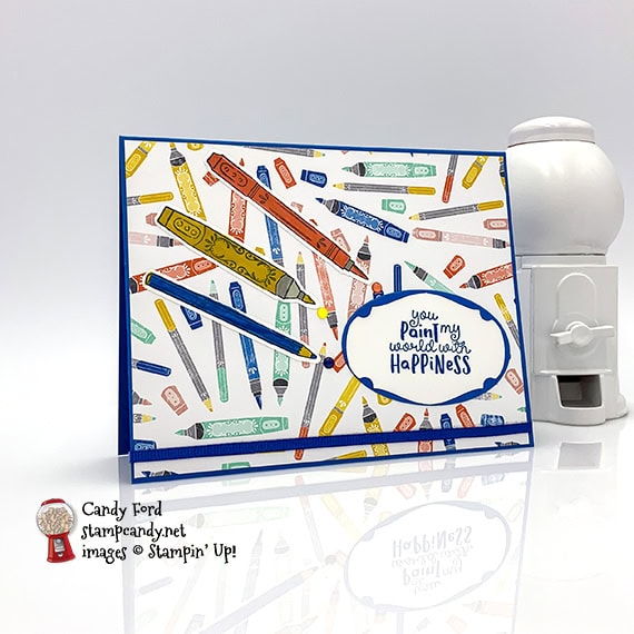 Stampin' Up! It Starts With Art markers and pencils handmade crafters card by Candy Ford of Stamp Candy