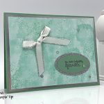 Stampin' Up! It Starts With Art Silver Metallic Edge Ribbon Sparkle oval handmade card by Candy Ford of Stamp Candy