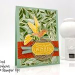 Stampin' Up! Memorable Mosaic bundle and mosaic mood DSP handmade humming bird nest card by Candy Ford of Stamp Candy