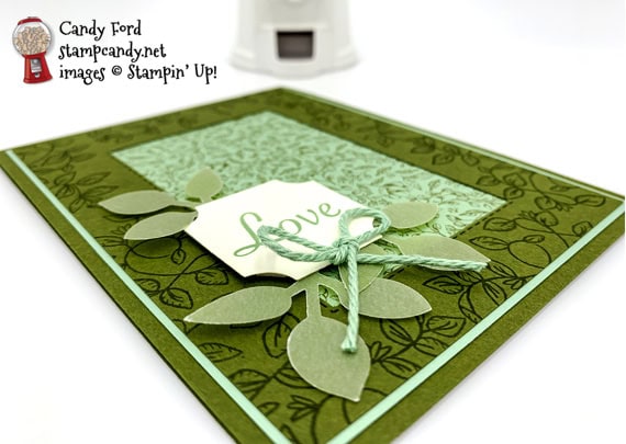 Stampin' Up! Verdant Garden with Leaf Punch, Darling Label Punch and Stitched Rectangles Dies by Candy Ford of Stamp Candy
