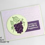 Slice of Happiness stamp set, Stitched Shapes Dies Stitched Rectangles Dies, Brick & Mortar 3D embossing folder from Stampin Up! Card made by Candy Ford #stampcandy
