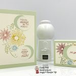 Friend card and treat box made by Candy Ford using the A Little Lace stamp set and Stitched Shapes Dies from Stampin' Up! #stampcandy