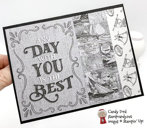 card made by Candy Ford using the Come Sail Away Memories & More Card Pack and Come Sail Away Designer Series Paper by Stampin' Up! #stampcandy