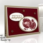 Slice of Happiness stamp set, Eyelet Lace embossing folder, fron Stampin' Up! Card made by Candy Ford #stampcandy