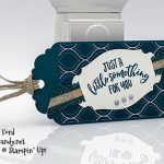 Stampin' Up! Delightful Day bundle and Story Label punch handmade tag by Candy Ford of Stamp Candy