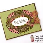 Stampin' Up! Path of Petals bundle Pressed Petals DSP and Scripty embossing folder handmade card by Candy Ford of Stamp Candy
