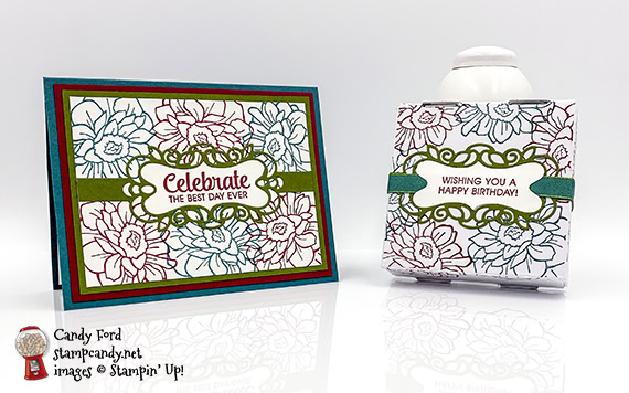 Band Together Bundle card and pizza box for ICS blog hop August 2019, Candy Ford #stampcandy