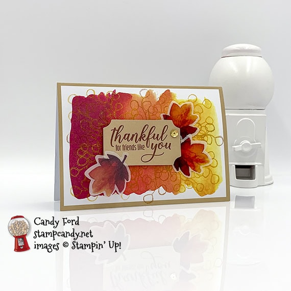 PPPBH 08-2019 Gift of Fall Paper Pumpkin card and bag made by Candy Ford #stampcandy
