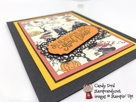 Stampin' Up! Spooktacular Bash to Every Season Ornate Frames Dies halloween card by Candy Ford of Stamp Candy