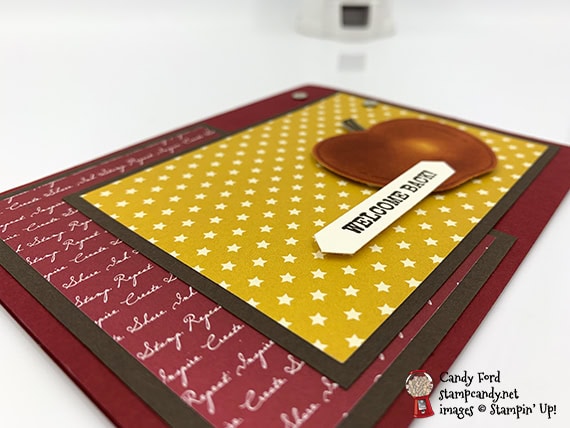 ICSBH 09-2019 Fabulous Fall back to school card made with Stampin' Up! Harvest Hellos stamp set and Apple Builder Punch, made by Candy Ford #stampcandy #icsbloghop