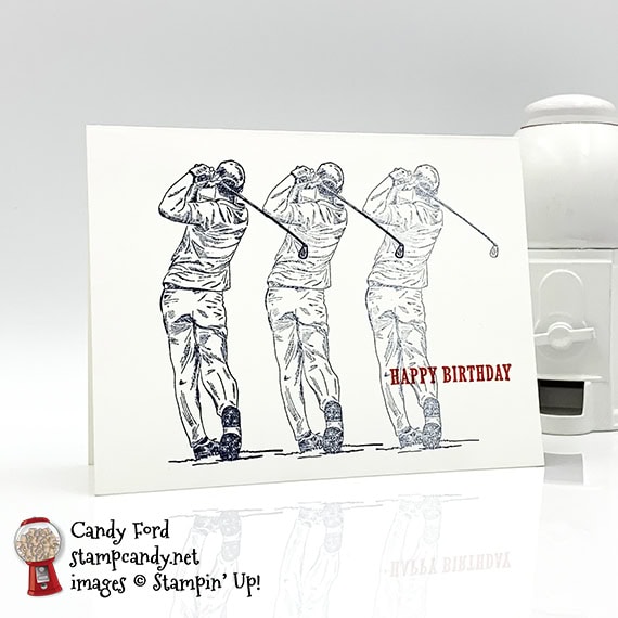 Stampin' Up! Country Club Suite Golfer Card by Candy Ford of Stamp Candy