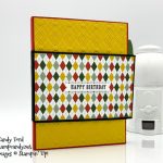 Stampin' Up! Country Club suite happy birthday mini scrapbook gift idea for golfer by Candy Ford of Stamp Candy