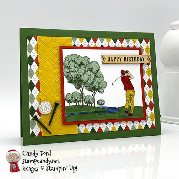 Stampin' Up! Country Club Suite pop up card by Candy Ford of Stamp Candy Fancy Fold Card Fun Fold Card