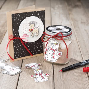 Seasonal Chums stamp set, bundle with Seasonal Tags Framelits Dies, by Stampin' Up! #stampcandy
