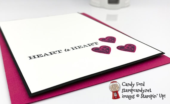Stampin' Up! Heart to Heart stamp set card by Candy Ford #stampcandy