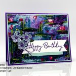 Stampin' Up! Sale-A-Bration Lily Impressions Small Blossom Punch Happy Birthday card by Judy Newsome for Stamp Candy