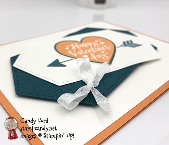 Stampin' Up! Heartfelt stamp set, Stitched Nested Labels Dies, Valentine card made by Candy Ford #stampcandy