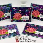 Stampin' Up! Lovely Lily Pad Lily Impressions Sale-A-Bration 2020 Birthday card by Candy Ford of Stamp Candy