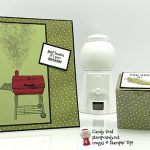 Stampin' Up! Outdoor Barbecue birthday card and treat box by Candy Ford of #stampcandy