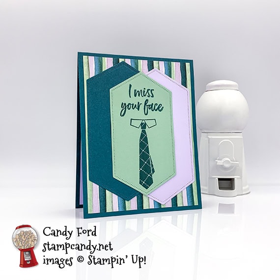 Stampin' Up! Tags in Bloom and Well Dressed stamp sets, Stitched Nested Label Dies, Best Dressed Designer Series Paper, card made by Candy Ford #stampcandy