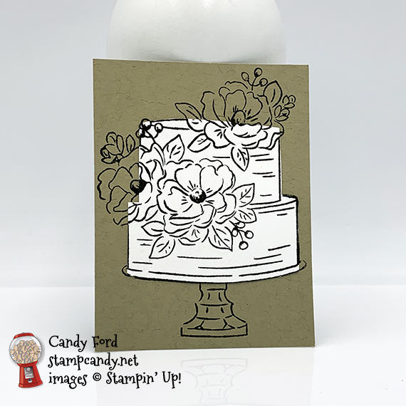 Stampin' Up! Happy Birthday To You stamp set, Birthday Dies, celebrate cake card made by Candy Ford #stampcandy