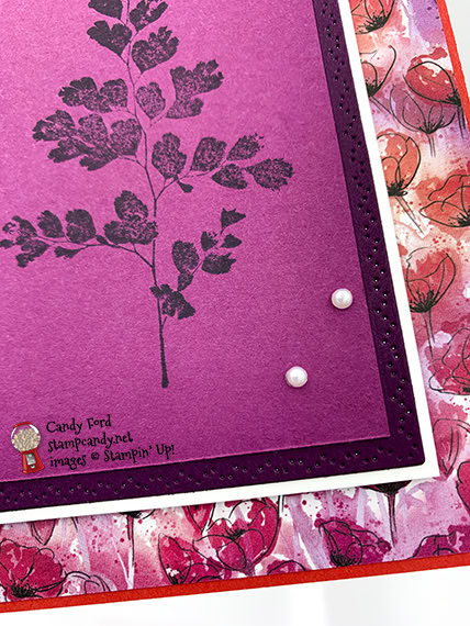 Stampin' Up! Positive Thoughts stamp set, Nature's Thoughts Dies, card made by Candy Ford #stampcandy