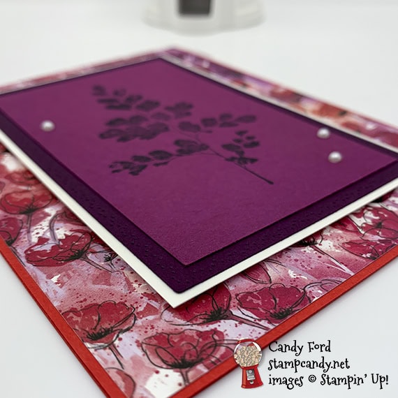 Stampin' Up! Positive Thoughts stamp set, Nature's Thoughts Dies, card made by Candy Ford #stampcandy