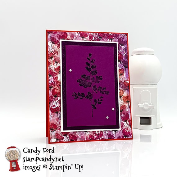 Stampin' Up! Positive Thoughts stamp set, Nature's Thoughts Dies, card made by Candy Ford #stampcandy