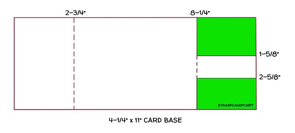 card base fun fold diagram #stampcandy