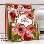 Stampin' Up! Peaceful Poppies, Painted Poppies, Peaceful Moments, Painted labels Dies happy birthday card by Candy Ford #stampcandy