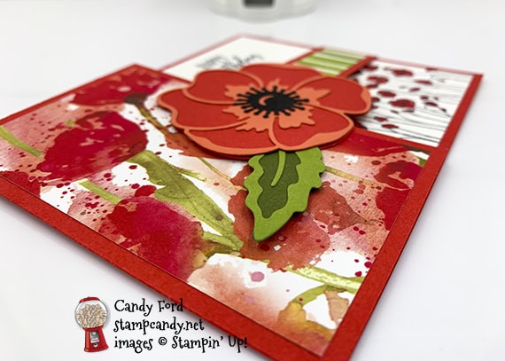 Stampin' Up! Peaceful Poppies, Peaceful Moments, Painted Poppies, Poppy Moments Dies happy birthday card, #stampcandy