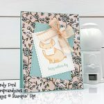 Stampin' Up! This Little Piggy, Itty Bitty Greetings, Bird Ballad, Stitched So Sweetly Dies, mother's day card by Candy Ford #stampcandy