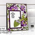 Stampin" Up! under My Umbrella bundle and stamp set, Umbrella Builder Punch, card made by Candy Ford #stampcandy
