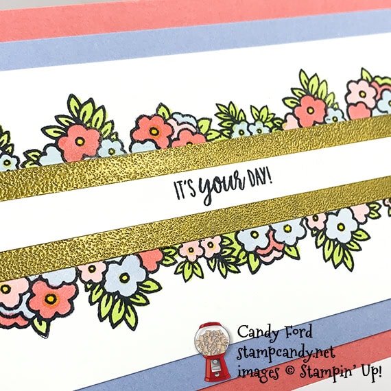 Stampin" Up! under My Umbrella bundle and stamp set, Umbrella Builder Punch, card made by Candy Ford #stampcandy