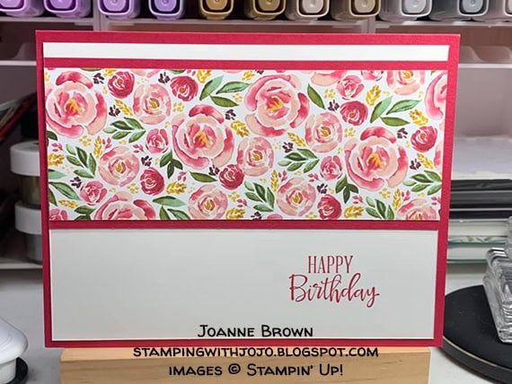 made by Joanne Brown, Independent Stampin' Up! Demonstrator, for Candy Hearts Quarterly Challenge #stampcandy