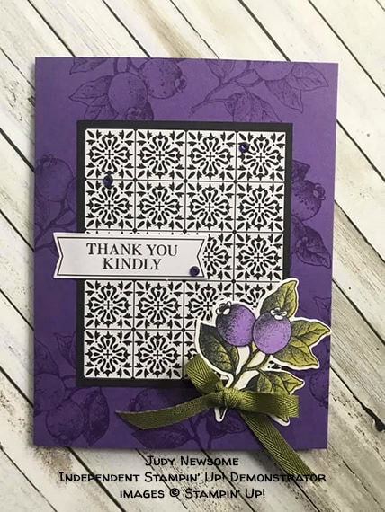 made by Judy Newsome, Independent Stampin' Up! Demonstrator, for Candy Hearts Quarterly Challenge #stampcandy