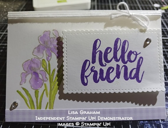 made by Lisa Graham, Independent Stampin' Up! Demonstrator, for Candy Hearts Quarterly Challenge #stampcandy