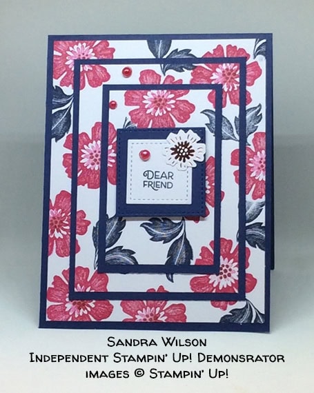 made by Sandra Wilson, Independent Stampin' Up! Demonstrator, for Candy Hearts Quarterly Challenge #stampcandy