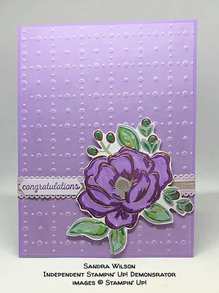 made by Sandra Wilson, Independent Stampin' Up! Demonstrator, for Candy Hearts Quarterly Challenge #stampcandy