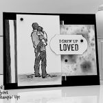 Stampin' Up! A Good Man stamp set, watercolor, black and white, It's a Guy Thing for ICS Blog Hop, card by Candy Ford #stampcandy
