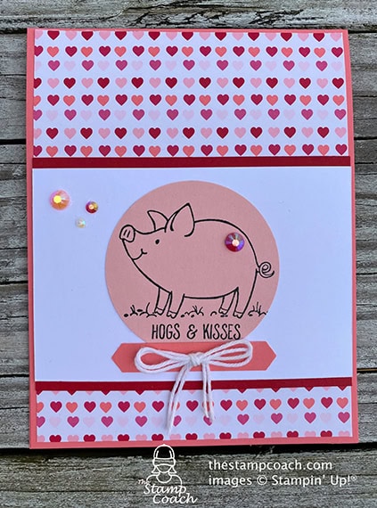 made by Linda Krueger, Independent Stampin' Up! Demonstrator, for Candy Hearts Quarterly Challenge #stampcandy #thestampcoach