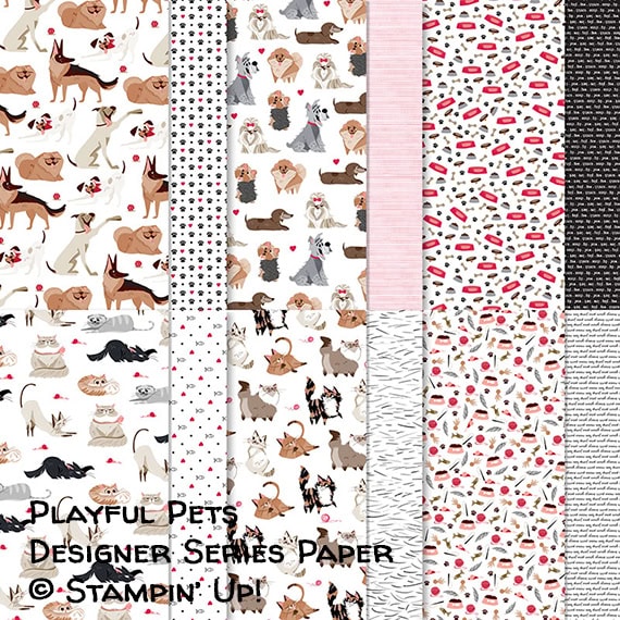 Playful Pets Designer Series Paper © Stampin Up!
