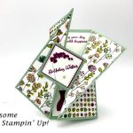 diagonal gate fold card stampin up varied vases stamp set made by Judy Newsome a Candy Heart of Stamp Candy .net