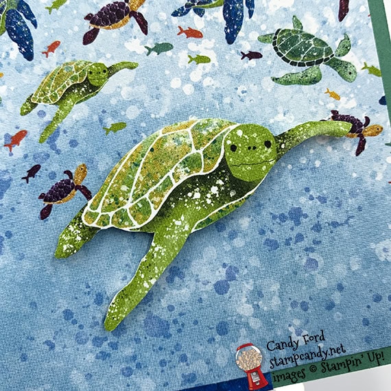 Whale Done Stamp set, Whale of a Time paper and sequins, my love for you, Candy Ford #stampcandy #stampinup